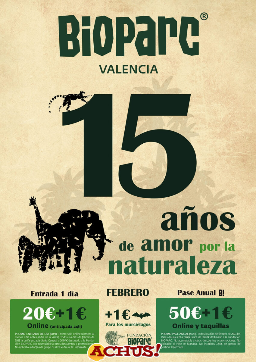 En febrero Bioparc cumple 15 años de amor por la naturaleza en Valencia