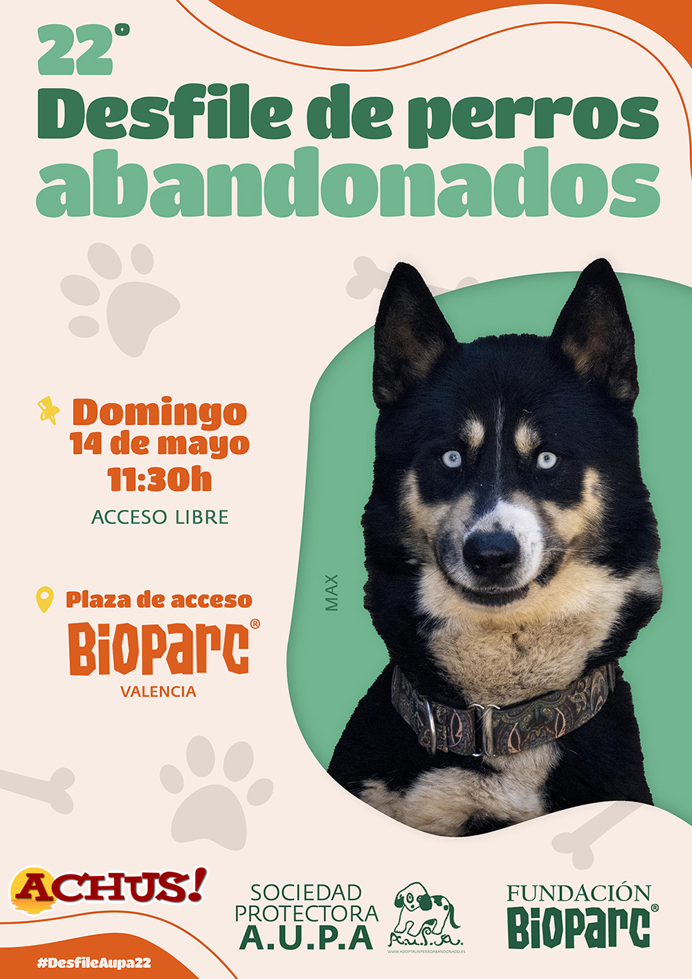 Optimista “última llamada” para el 22º Desfile de perros abandonados de A.U.P.A. y Fundación Bioparc.